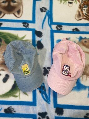 Denim and Corduroy la croix Baseball Cap - Pink & Light Blue